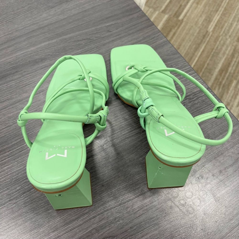 Marc Fisher LTD Giada Strapy Green Heels Size 8 - Picture 7 of 7